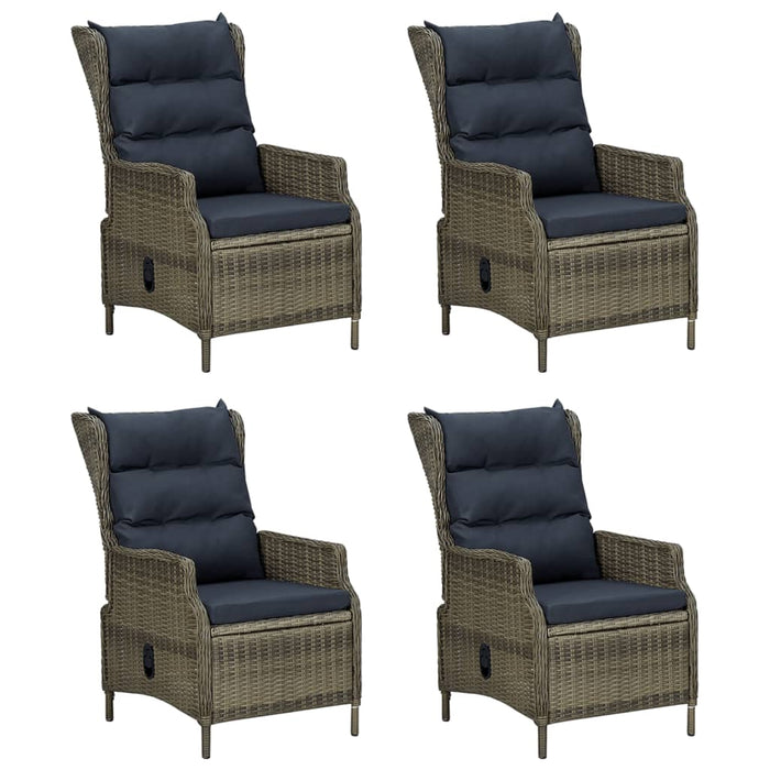 Set da Pranzo da Giardino 5 pz Marrone in Polyrattan cod mxl 43674