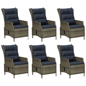 Set da Pranzo da Giardino 7 pz Marrone in Polyrattan cod mxl 43679