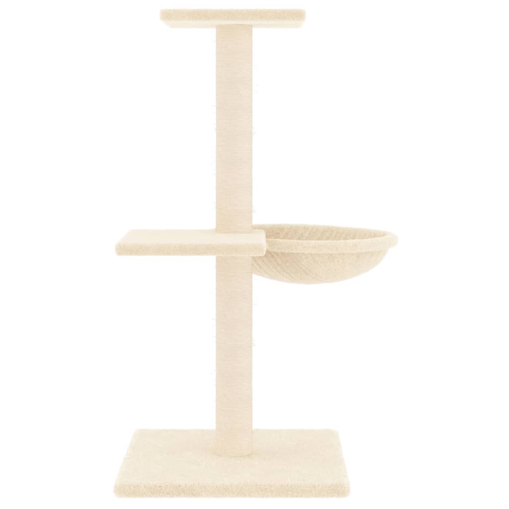 Albero per Gatti con Tiragraffi in Sisal Crema 72 cm 171768