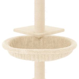 Albero per Gatti con Tiragraffi in Sisal Crema 72 cm