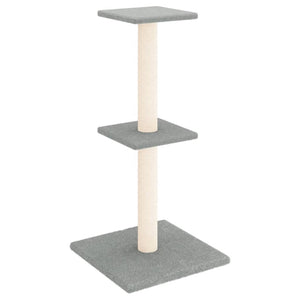 Albero per Gatti con Tiragraffi in Sisal Grigio Chiaro 73 cm 172035
