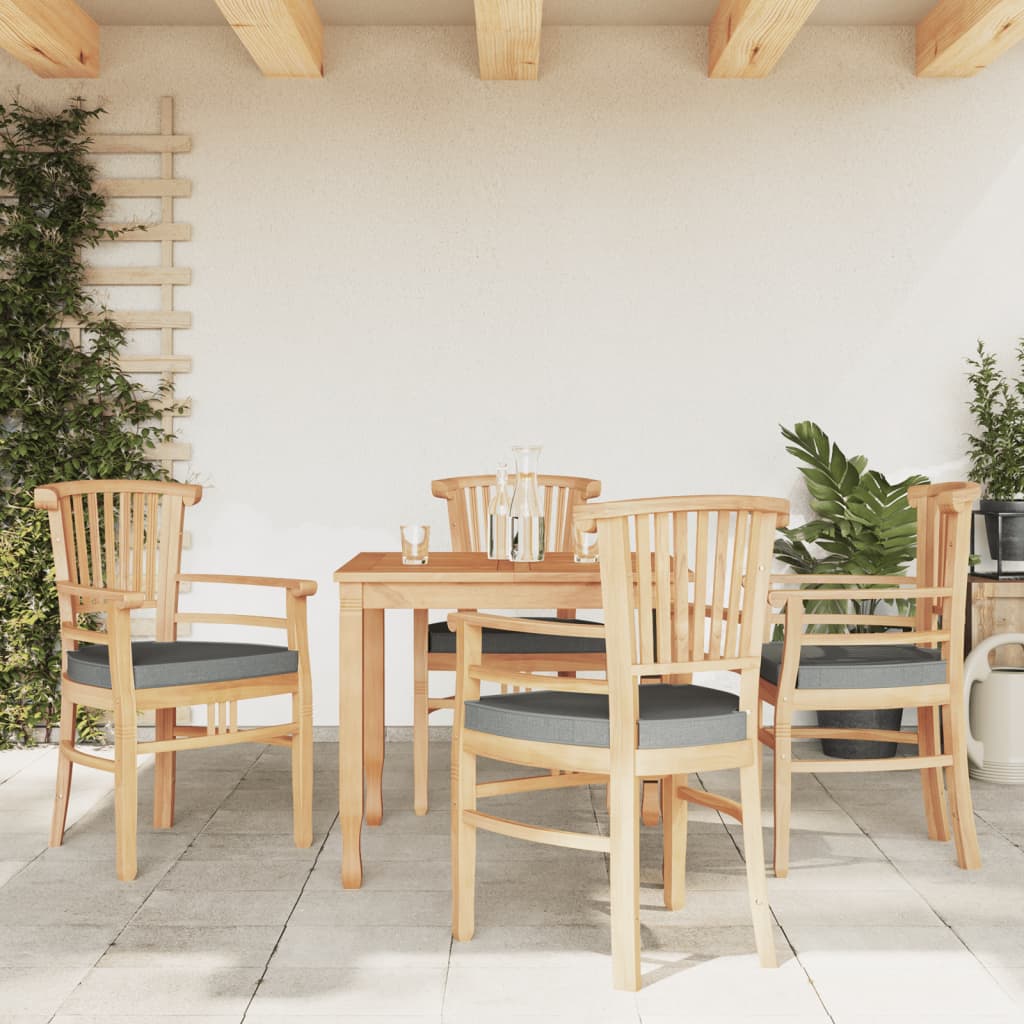 Set da Pranzo per Giardino 5 pz in Legno Massello di Teak 3155764