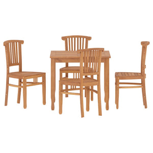 Set da Pranzo per Giardino 5 pz in Legno Massello di Teakcod mxl 124304