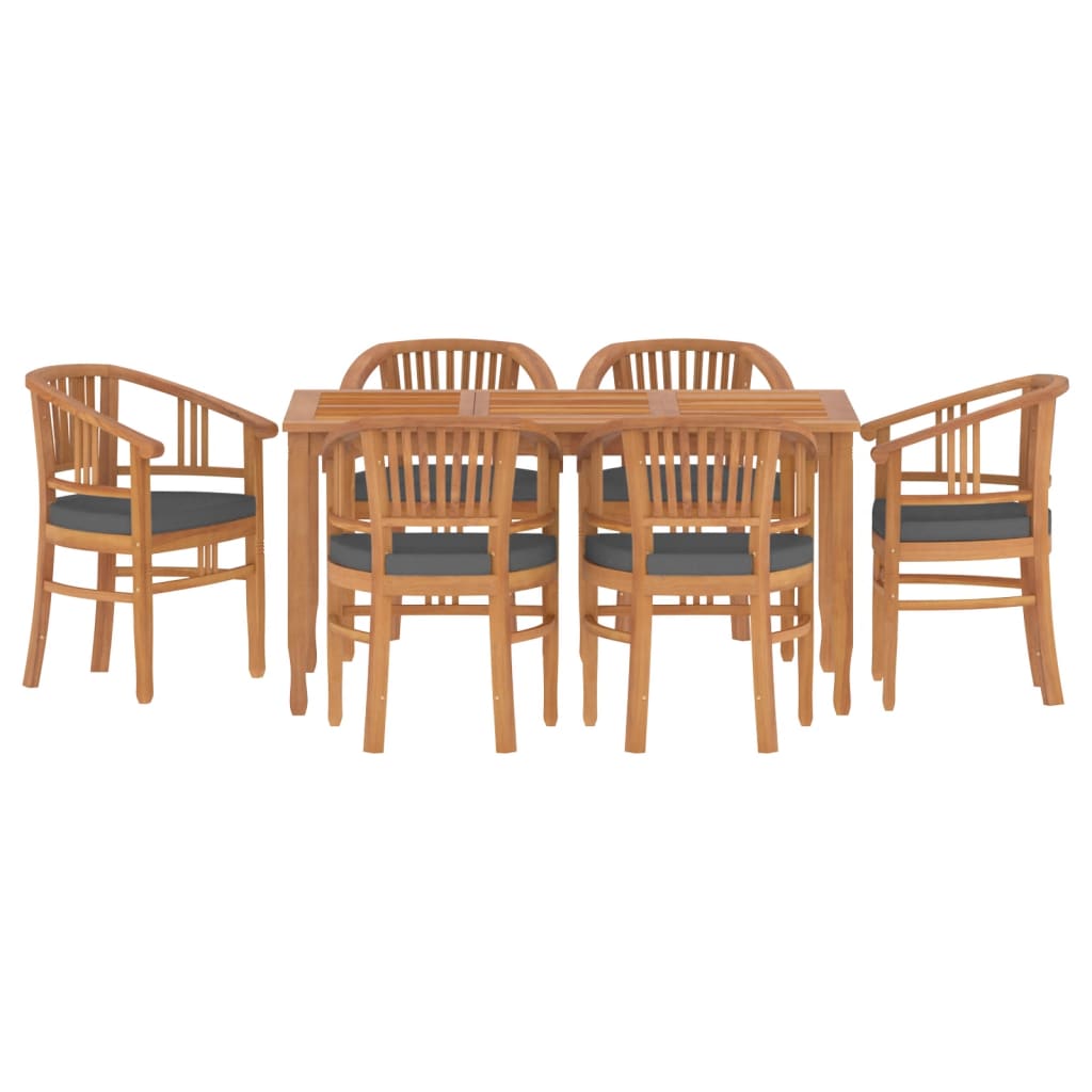 Set da Pranzo da Giardino 7 pz in Legno Massello di Teakcod mxl 124308