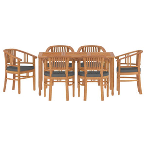 Set da Pranzo da Giardino 7 pz in Legno Massello di Teakcod mxl 124308