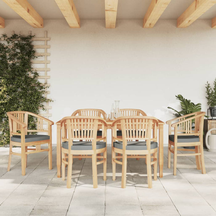 Set da Pranzo da Giardino 7 pz in Legno Massello di Teakcod mxl 124308