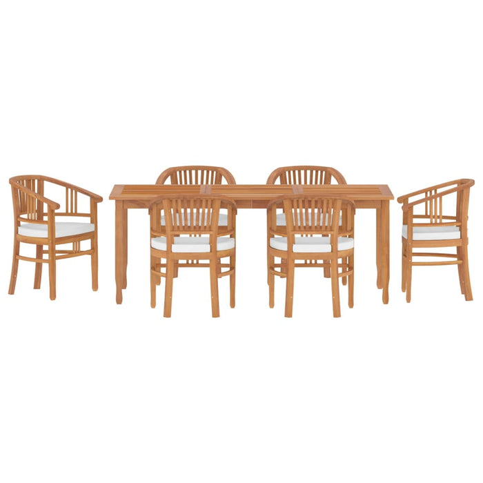 Set da Pranzo da Giardino 7 pz in Legno Massello di Teakcod mxl 76385