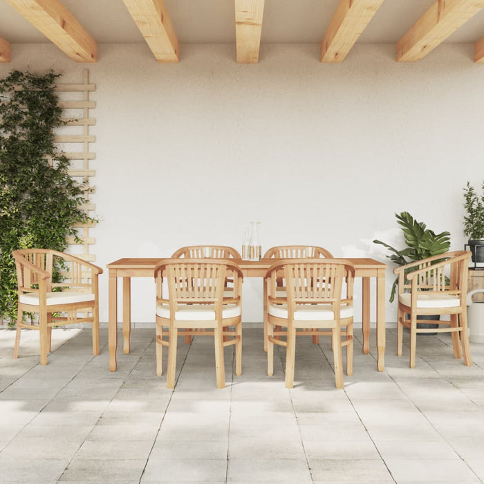 Set da Pranzo da Giardino 7 pz in Legno Massello di Teakcod mxl 76385