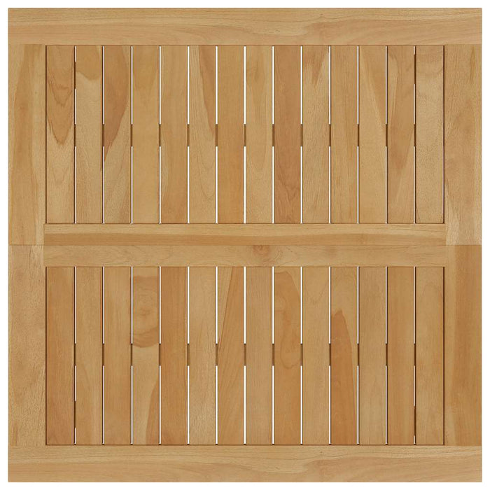 Set Pranzo da Giardino 3pz con Cuscini Bianchi Massello di Teak 3155978