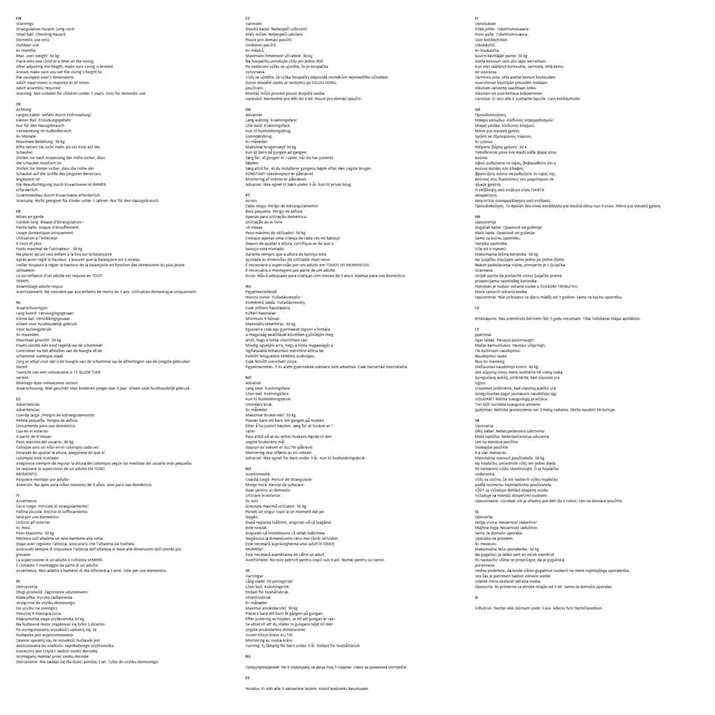 Seggiolino Altalena Bambini 3 in 1 29x40x39,5 cm Polipropilene 94209