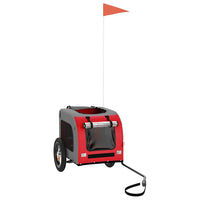 Rimorchio da Bici per Animali Rosso e Grigio Oxford e Ferro 93824