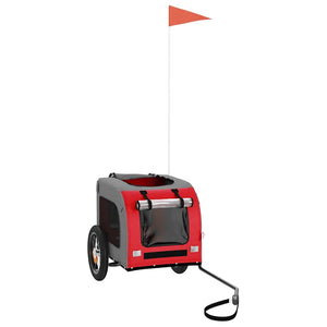 Rimorchio da Bici per Animali Rosso e Grigio Oxford e Ferro 93824