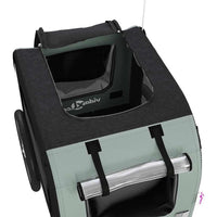 Rimorchio da Bici per Animali Grigio e Nero Oxford e Ferro 93825