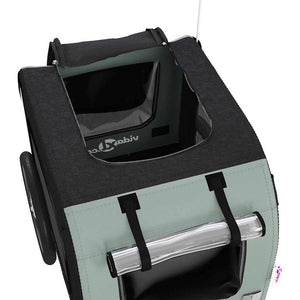 Rimorchio da Bici per Animali Grigio e Nero Oxford e Ferro 93825