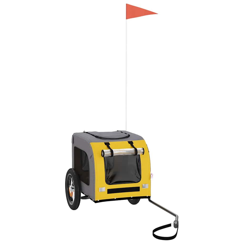 Rimorchio da Bici per Animali Giallo e Grigio Oxford e Ferro 93826