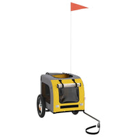 Rimorchio da Bici per Animali Giallo e Grigio Oxford e Ferro 93826