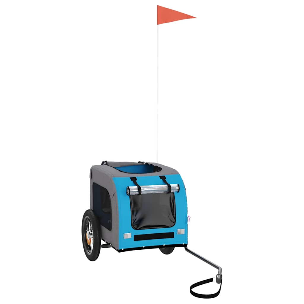 Rimorchio da Bici per Animali Blu e Grigio Oxford e Ferro 93827