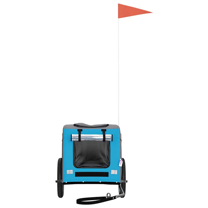 Rimorchio da Bici per Animali Blu e Grigio Oxford e Ferro 93827