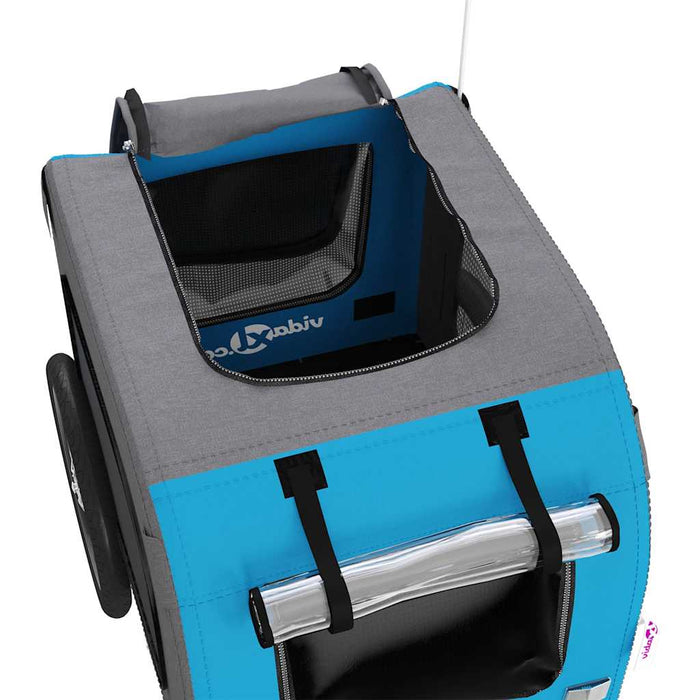 Rimorchio da Bici per Animali Blu e Grigio Oxford e Ferro 93827