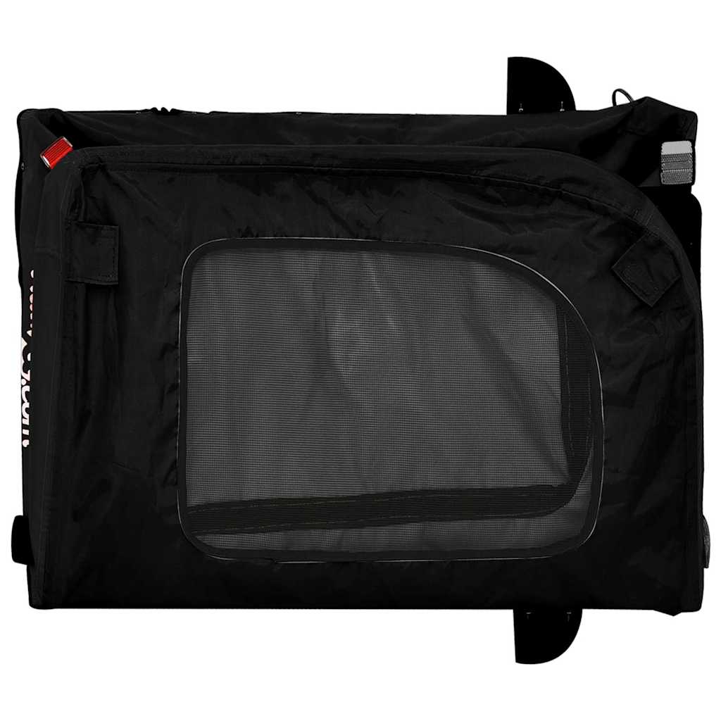 Rimorchio da Bici per Animali Nero Oxford e Ferro 93828