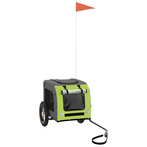 Rimorchio da Bici per Animali Verde e Grigio Oxford e Ferro 93829