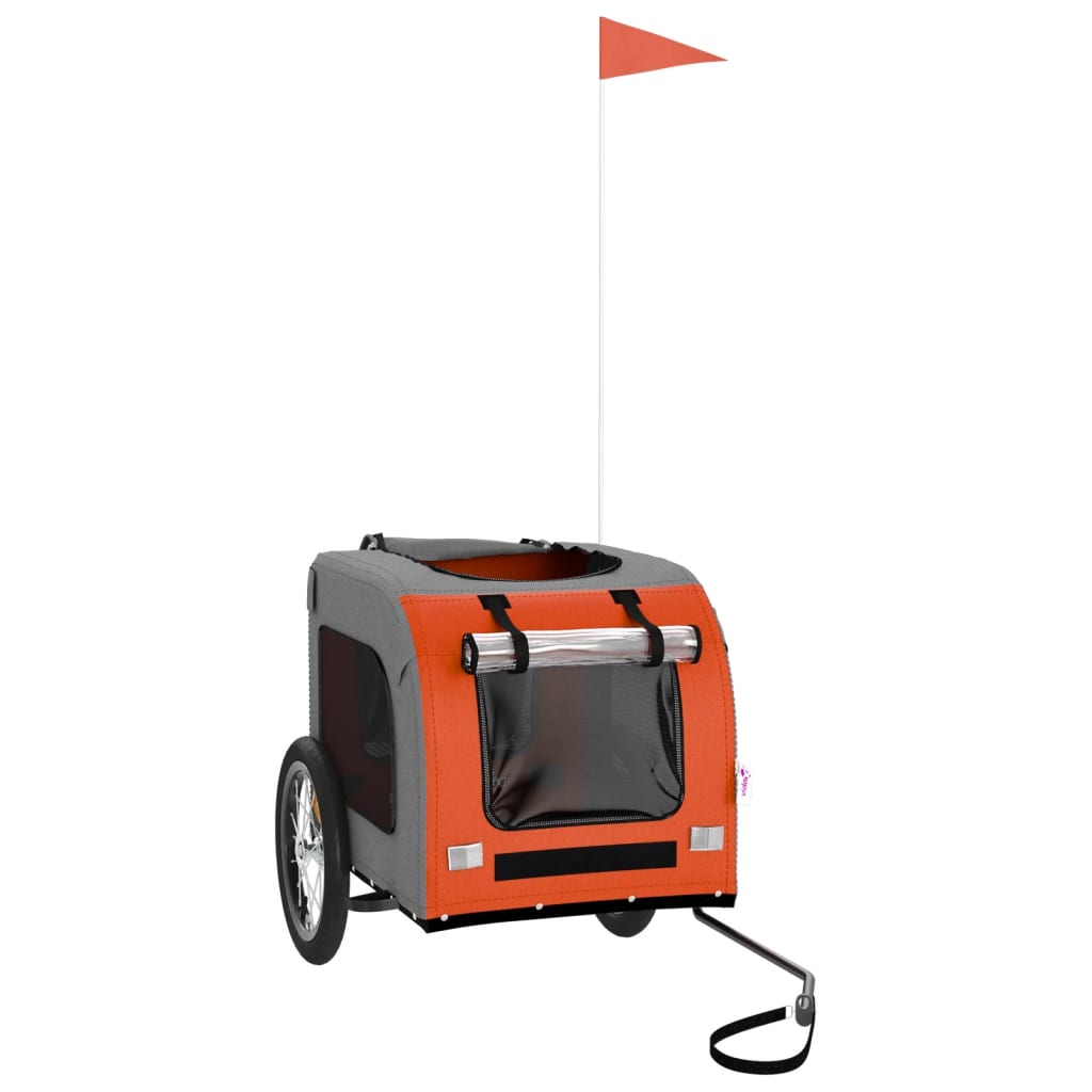 Rimorchio da Bici per Animali Arancione e Grigio Oxford e Ferrocod mxl 118963