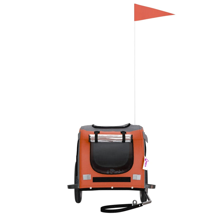 Rimorchio da Bici per Animali Arancione e Grigio Oxford e Ferro 93830