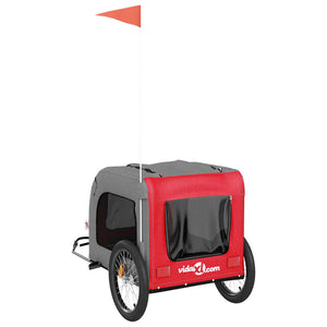 Rimorchio per bicicletta per animali domestici rosso 02_0044356