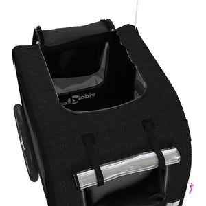 Rimorchio da Bici per Animali Nero Oxford e Ferro 93842