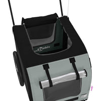 Rimorchio per bicicletta per animali domestici Grigio e Nero 93846