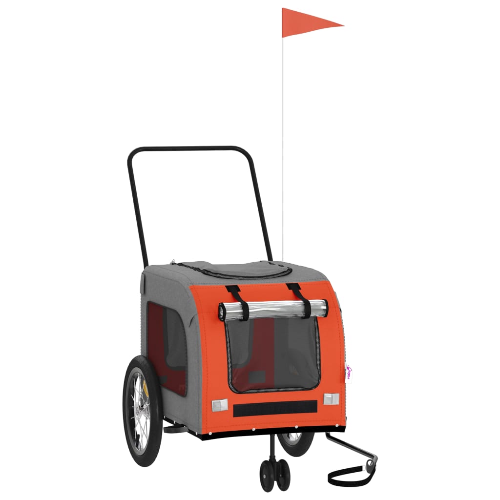 Rimorchio da Bici per Animali Arancione e Grigio Oxford e Ferrocod mxl 131488