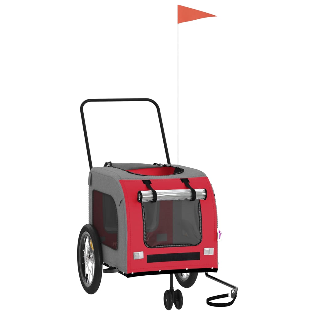 Rimorchio per bicicletta per animali domestici rosso 02_0044358