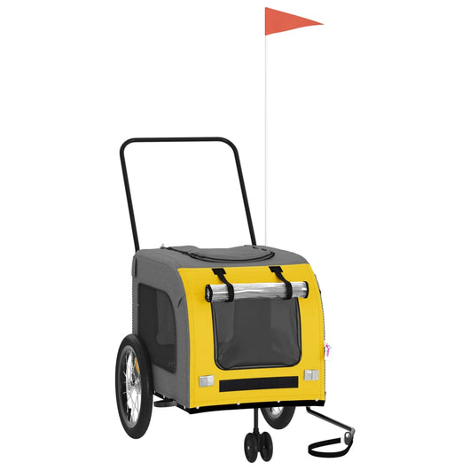 Rimorchio per bicicletta per animali domestici giallo 02_0044307