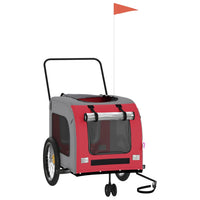 Rimorchio per il trasporto di animali domestici in bicicletta rosso 02_0044359