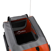 Rimorchio da Bici per Animali Arancione e Grigio Oxford e Ferro 93865