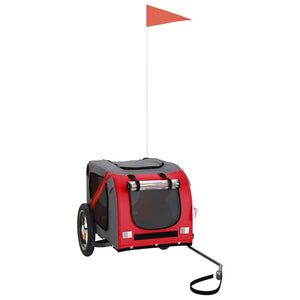 Rimorchio da Bici per Animali Rosso e Grigio Oxford e Ferro 93866