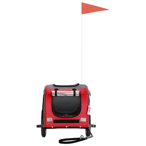 Rimorchio da Bici per Animali Rosso e Grigio Oxford e Ferro 93866