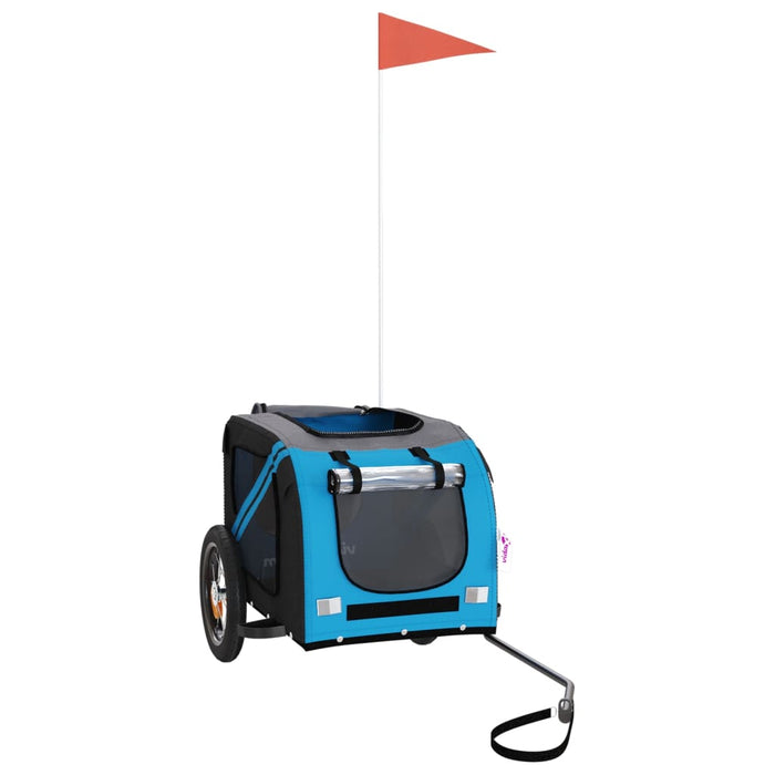 Rimorchio per trasporto animali domestici in bicicletta blu 02_0044241