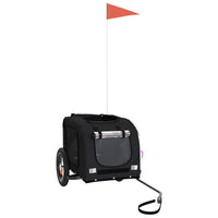 Rimorchio da Bici per Animali Nero Oxford e Ferro