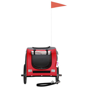 Rimorchio da Bici per Animali Rosso e Grigio Oxford e Ferro 93873