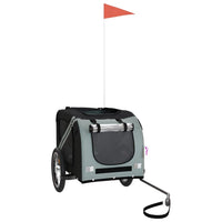 Rimorchio da Bici per Animali Nero e Grigio Oxford e Ferro