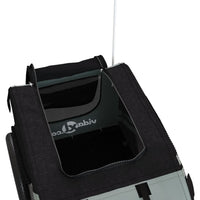 Rimorchio da Bici per Animali Nero e Grigio Oxford e Ferro 93874