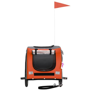 Rimorchio da Bici per Animali Arancione e Nero Oxford e Ferro 93879