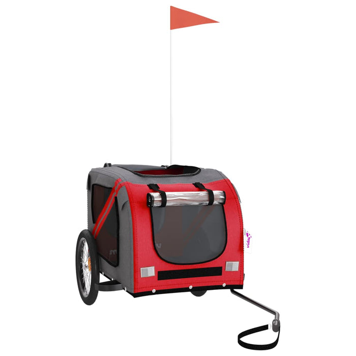 Rimorchio da Bici per Animali Rosso e Grigio Oxford e Ferrocod mxl 95041