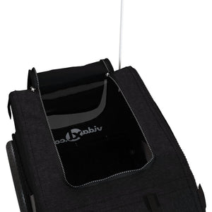 Rimorchio da Bici per Animali Nero Oxford e Ferro 93884