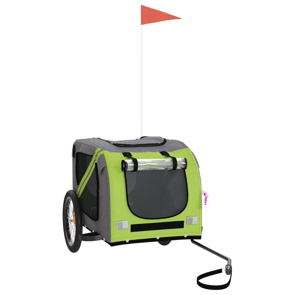 Rimorchio portabiciclette per animali domestici verde 02_0044279