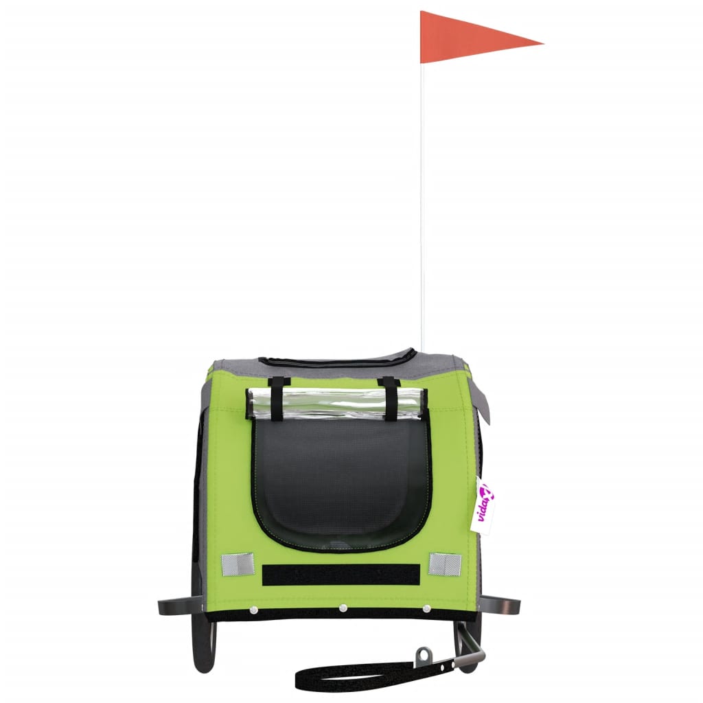 Rimorchio portabiciclette per animali domestici verde 02_0044279
