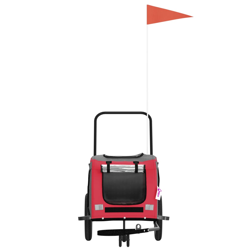 Rimorchio per il trasporto di animali domestici in bicicletta rosso 02_0044362