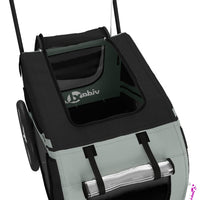 Rimorchio portabiciclette per animali domestici grigio 02_0044271