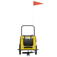 Rimorchio per il trasporto di animali domestici in bicicletta colore giallo 02_0044320